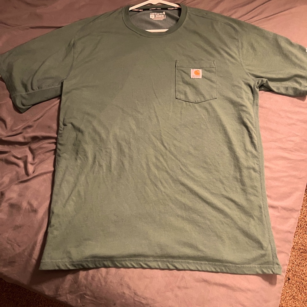 Men’s 2XL green carhartt workforce shirt